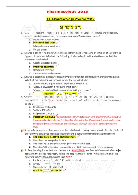 Ati Proctored Pharmacology 2025 Quizlet