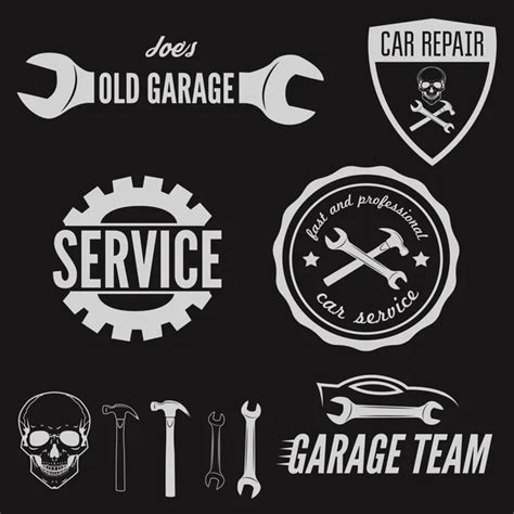 Vintage Mechanic Auto Service Repair Label Emblem And