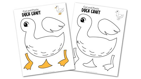Free Printable Duck Craft Template Simple Mom Project