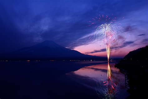 Mount Fuji Fireworks Japan 5k Hd Nature 4k Wallpapers