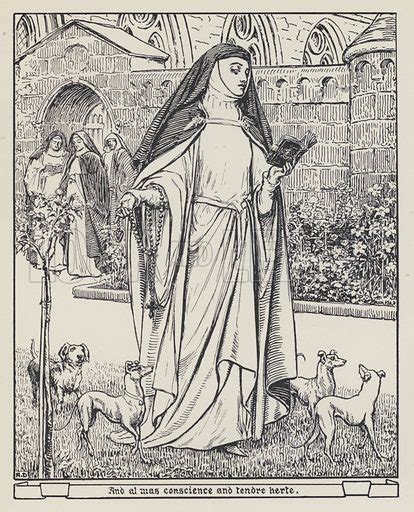 The Prioress From The Canterbury Tales Stock Image Look And Learn