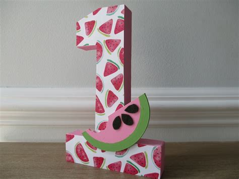 Watermelon 8 In Number 1 Photo Prop One In A Melon Birthday Etsy