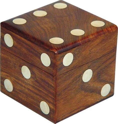 Wooden Dice Box Sheesham Wood Box Dice Shaped Box Wooden Etsy