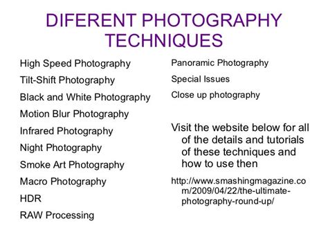 Types Of Photography Techniques Goimages Ever