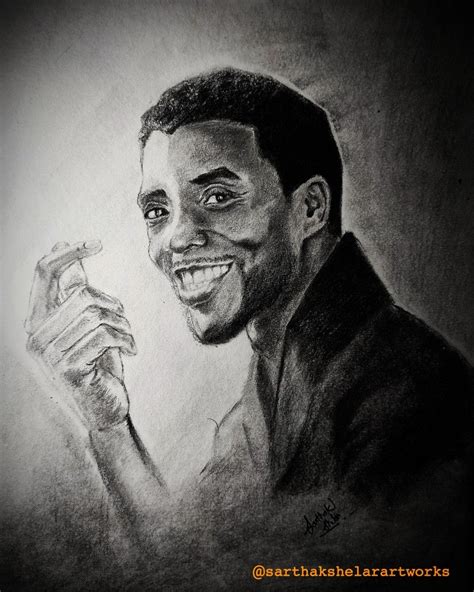My digital drawing of chadwick. Chadwick boseman |black Panther| RIP tribute $7 in 2020 ...