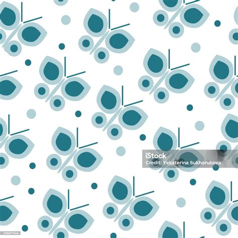 Retro Curves Seamless Pattern 70s 60s Style Wallpaper Texture Stock