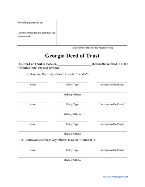 Georgia United States Deed Of Trust Form Fill Out Sign Online And