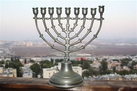 large vintage judaica hanukkah jewish menorah bronze brass etsy jewish menorah menorah