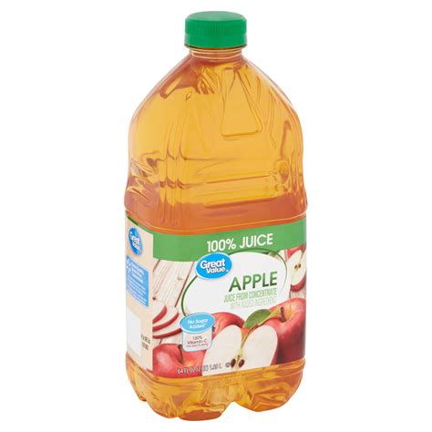 Great Value Apple 100 Juice 64 Fl Oz