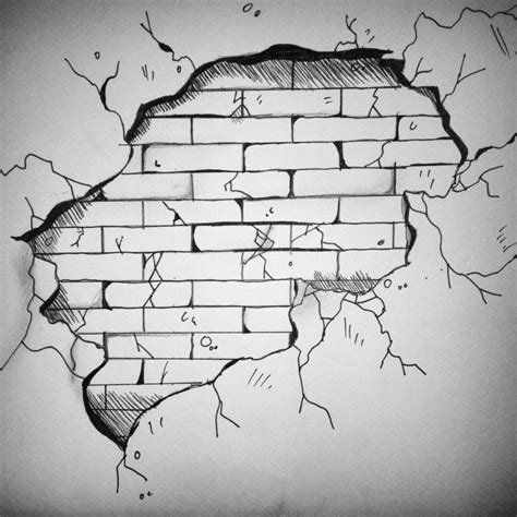 Graffiti Drawing Brick Wall Drawing Art