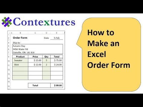How To Create An Order Form In Excel Raqueldodge Blog