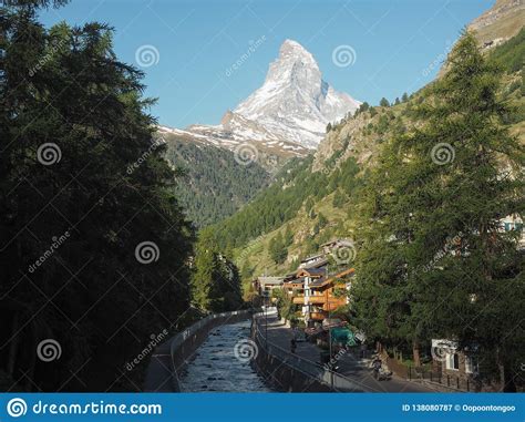 Beautiful Mountain Landscape With Views Of The Matterhorn Form Zermatt