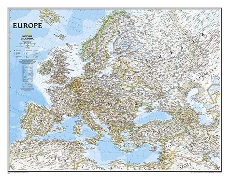National Geographic Europe Wall Map