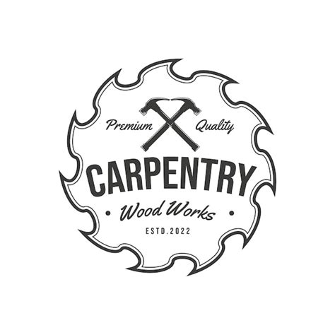 Premium Vector Vintage Carpentry Logo Retro Style Wood Emblem Sawmill