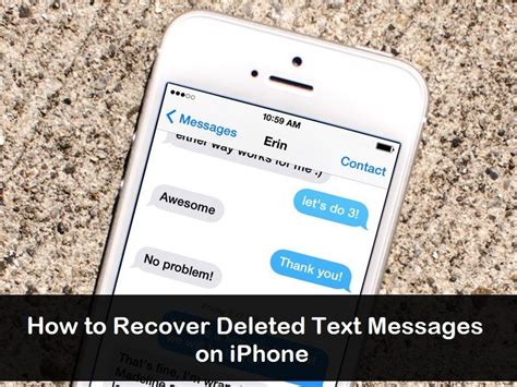How To Recover Deleted Text Messages From Iphone