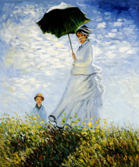 Woman With Umbrella Painting Monet At Explore