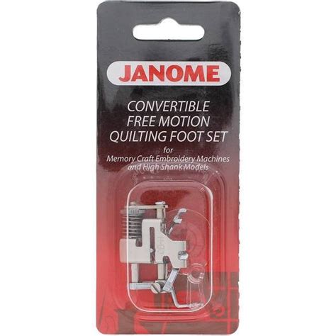 Janome Convertible Free Motion Quilting Foot Set For Emb Machines And High Shank 202001003