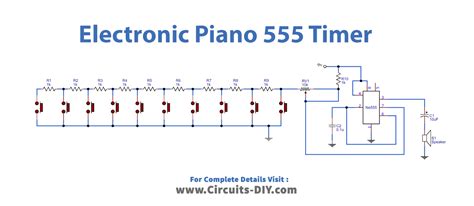Electronic Piano Circuit Using 555 Timer Ic