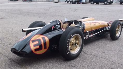Vintage Racing 1950s Indy Cars Startup And Race Loud Youtube
