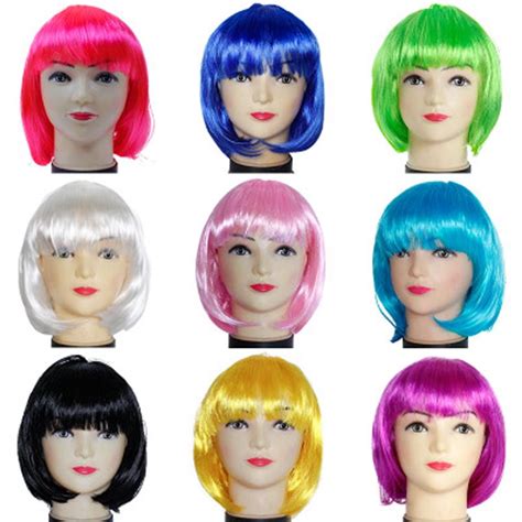 Buy Short Straight Full Bangs Bobo Hair Cosplay Wig Hairstyle At