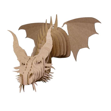 Cardboard Dragon Head Template