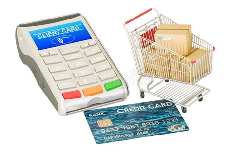 Order Payment And Delivery Concept Credit Card And Shopping Ca Stock