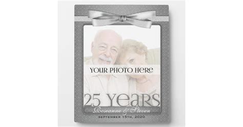 Silver 25th Wedding Anniversary 8x10 Photo Frame Zazzle