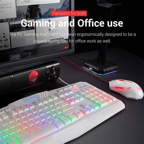 Redragon S101 Wired Rgb Backlit Gaming Keyboard And Mouse 3200