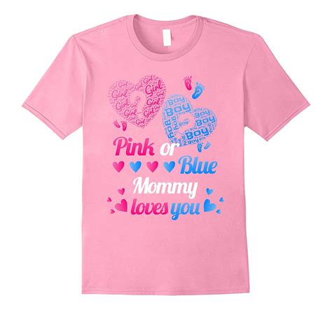 Pink Or Blue Mommy Loves You Gender Reveal Tee T Shirt Mom Anz Anztshirt