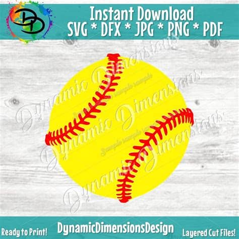Free svg cut files png, dxf & eps vector file for personal and commercial purpose. Softball Svg, Softball clipart, Softball, Baseball, Cricut ...