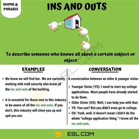 Ins And Outs The Definition Of This Idiomatic Expression With Helpful