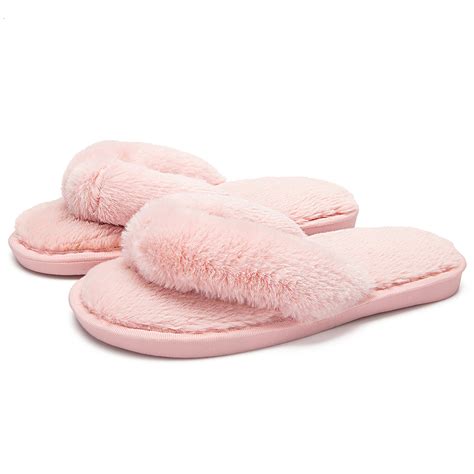Women's muk luks sariah slide slippers. Women Plush Fuzzy Thong Spa Slippers Cozy Flip Flops House ...