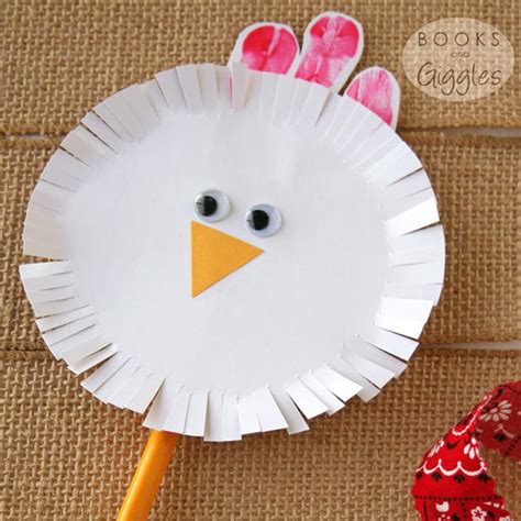 Spinning Chicken Craft for Toddlers & Preschoolers | AllFreeKidsCrafts.com