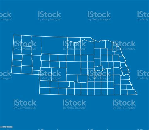 Map Of Nebraska Stock Illustration Download Image Now Abstract