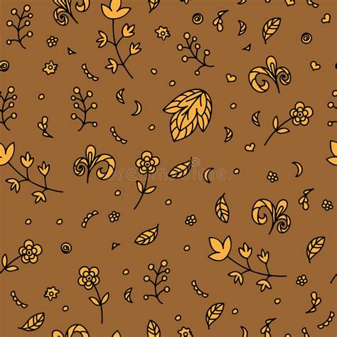 Abstract Beige Floral Seamless Texture Stock Vector Illustration Of