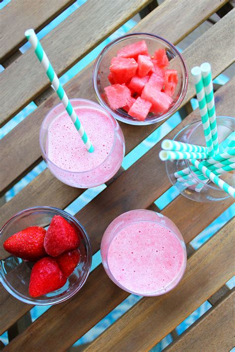 Easy Summer Recipes Strawberry Watermelon Cooler A Mused