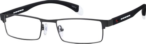 Gray Stainless Steel Full Rim Frame With Plastic Temples 1426 Zenni Optical Eyeglasses