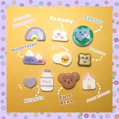 Aesthetic Clay Pins Clay Magnets Halloween Clay Cute Clay