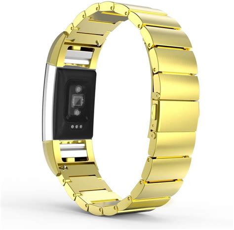 Metalen Armband Voor Fitbit Charge 2 Goud