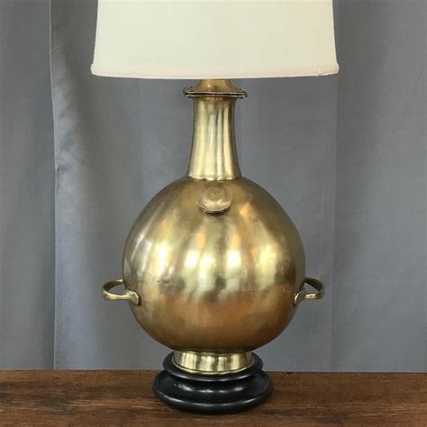 Marbro Monumental Solid Brass Diving Bell Table Lamp For