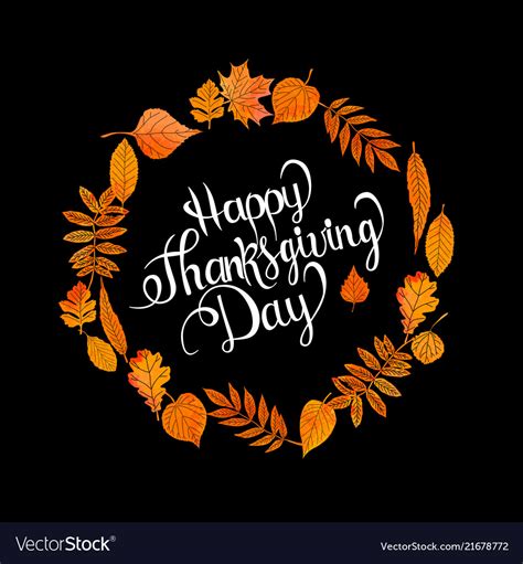 Happy Thanksgiving Day Poster Royalty Free Vector Image