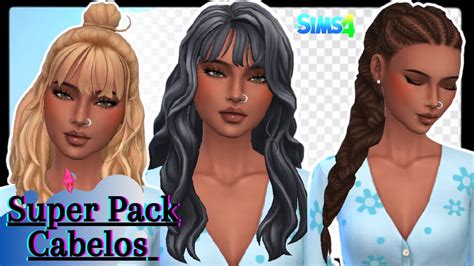 Pack De Cabelos Femininos E Masculinos The Sims 4 Cps Part 13 Youtube