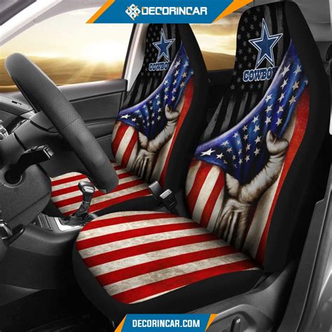 Buy Nfl Dallas Cowboys American Flag Car Seat Covers V2 Homefavo