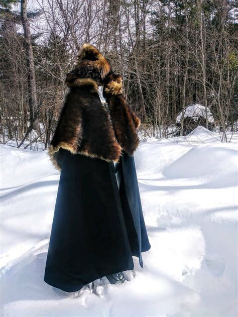 Fur Cloak Viking Cloak Game Of Thrones Fur Capelet Fox Etsy