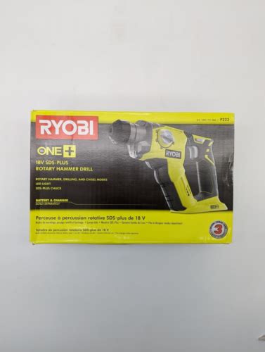 Ryobi P222 18 Volt One 12 Sds Plus Rotary Hammer Drill Tool Only