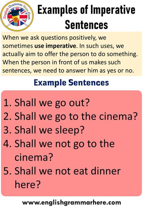 🌷 5 Examples Of Imperative Sentences Imperative Sentences With