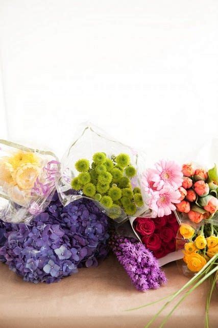 Fresh Flower Bunches Inspire Color Combinations Rainbow Flowers