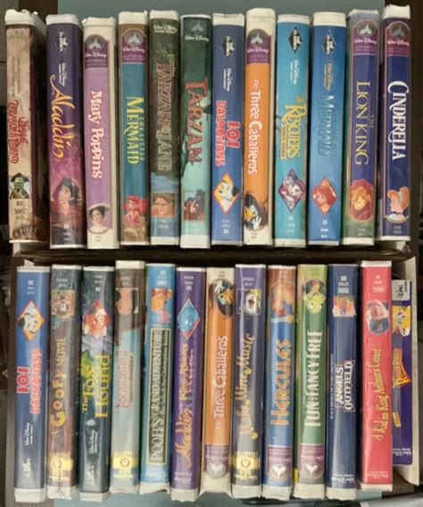VHS MOVIES CLASSIC Masterpiece Collection Walt Disney Bundle Of 25