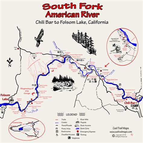 South Fork American River Cool Trail Maps