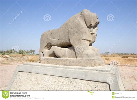 Babylon Lion Statue Stock Photo Image Of Ancient Stone